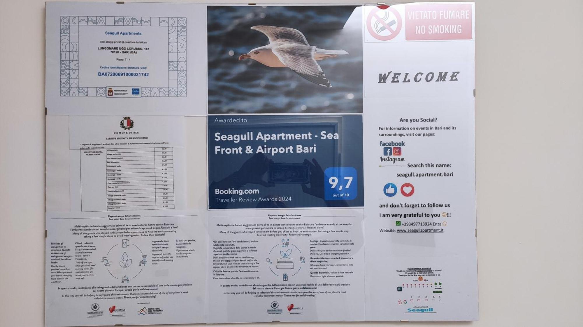Seagull Apartments - Front And Sea View & Airport Bari Exterior foto